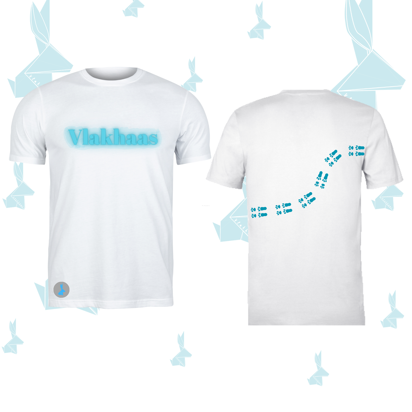 Vlakhaas footprint T-Hemp vir Mans en Dames