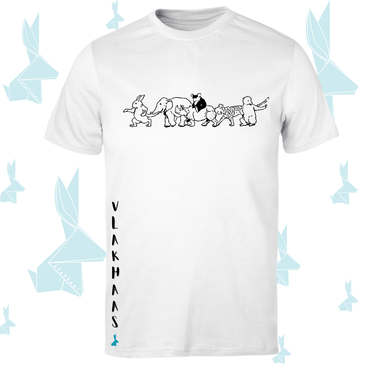 Vlakhaas T-Hemp vir Mans en Dames