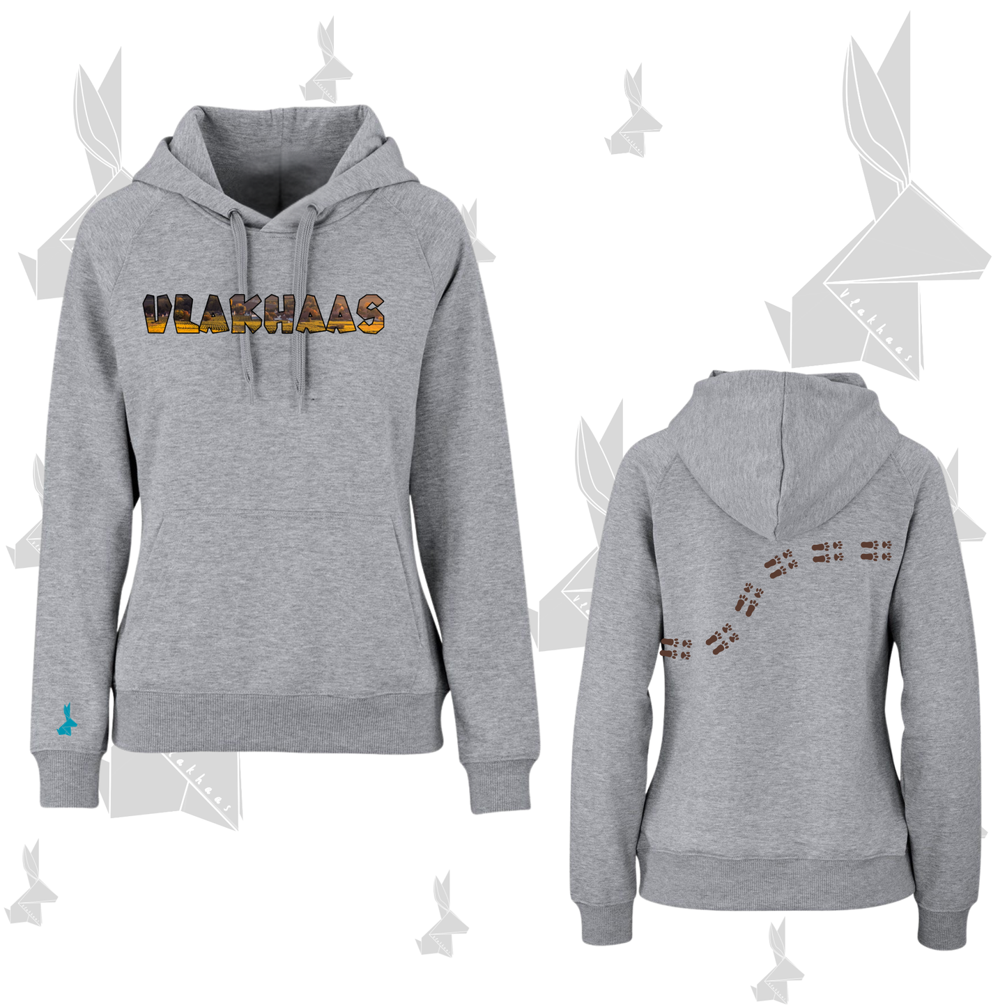 Vlakhaas voetspore Kappie Trui vir Mans en Dames