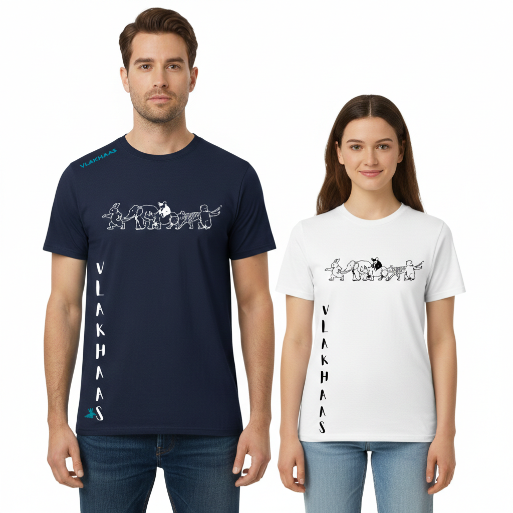 Vlakhaas T-Hemp vir Mans en Dames