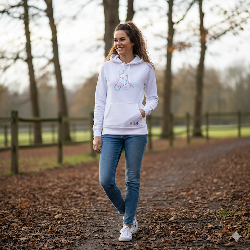 RIDE Horse Hoodie vir Mans en Dames