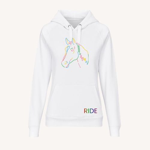 RIDE Horse Hoodie vir Mans en Dames
