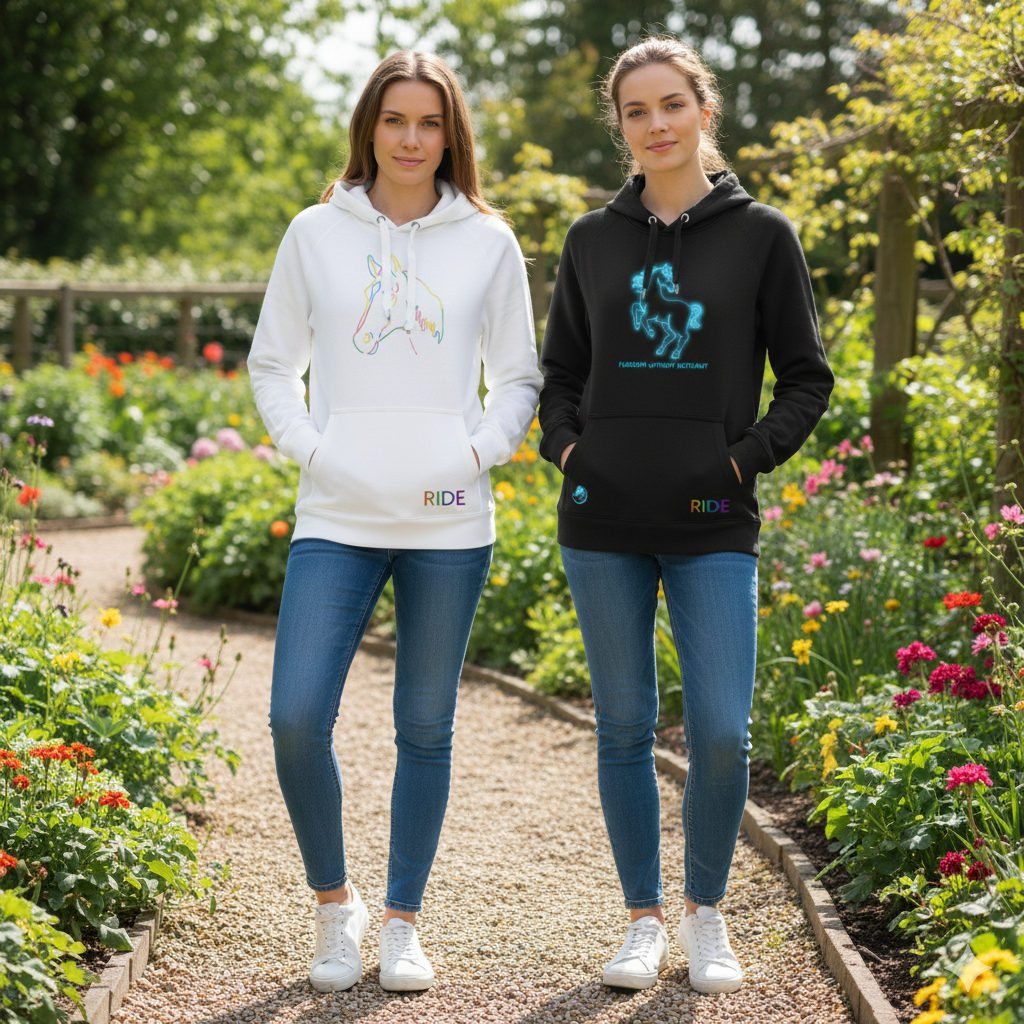 RIDE colour Hoodie vir Mans en Dames