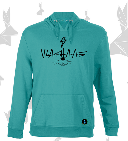 Vlakhaas Gesig  Hoodie vir Mans en Dames
